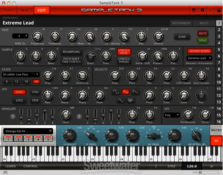 sampletank 3 instruments not showing up