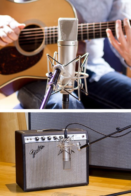 U87 microphone placement for guitar