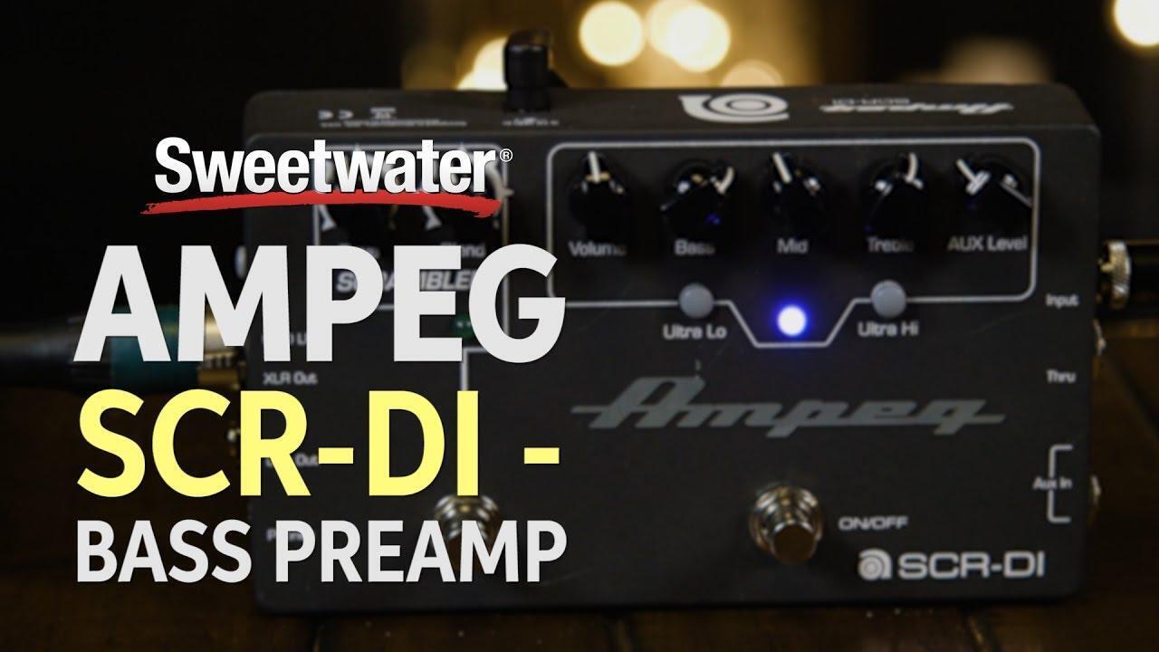 Ampeg SCRDI Bass Preamp with Scrambler Overdrive Pedal Demo
