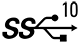 Super speed 10Gbps trident icon