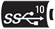 Super speed power delivery 10Gbps trident icon