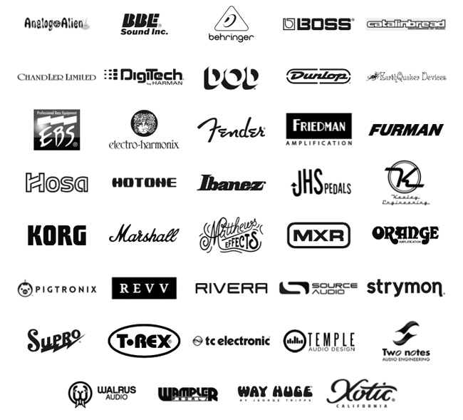 Sponsors for the worlds largest pedalboard
