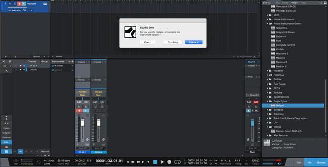 picture of studio one's warning modal to confirm action