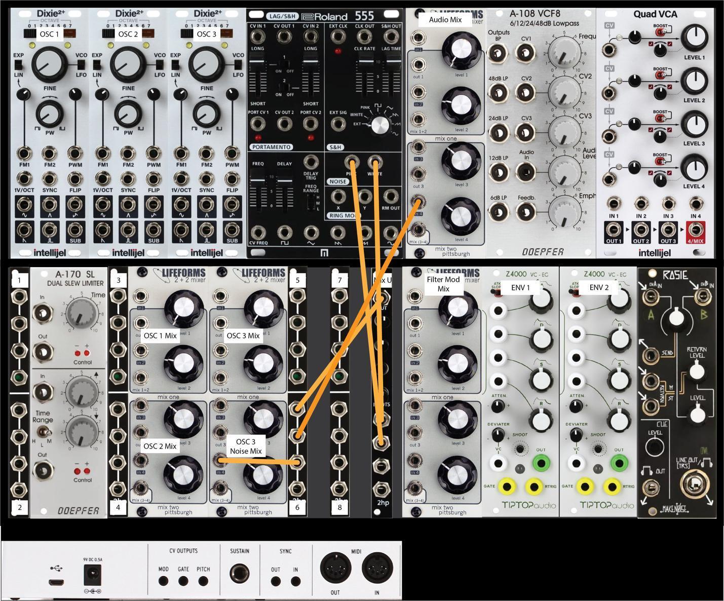 Re-creating the Classic Minimoog Synthesizer with Eurorack Modules