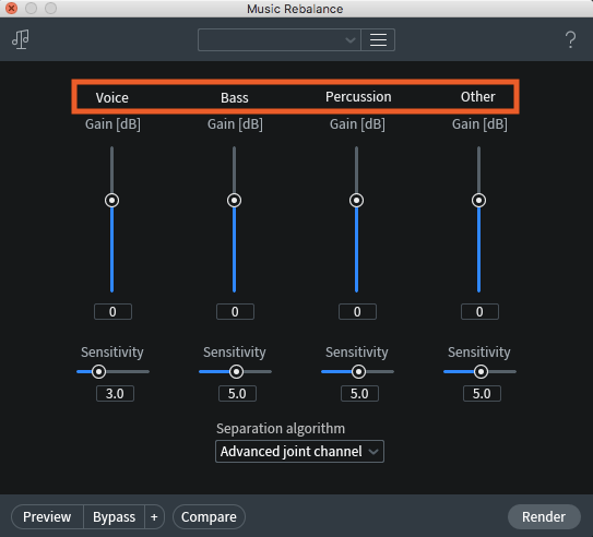 Izotope Rx7 Music Rebalance