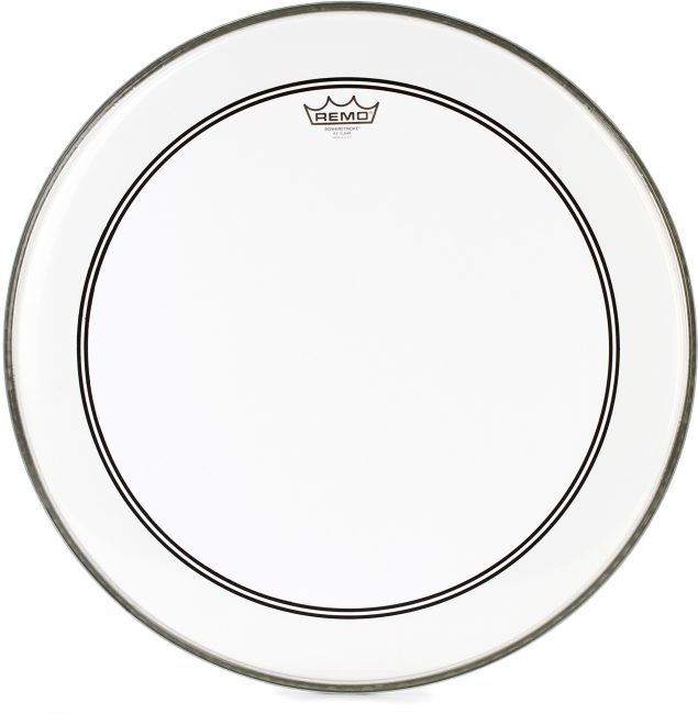 Remo-Powerstroke-3-Bass-Drumhead-with-2.522-Impact-Pad-2222-Clear
