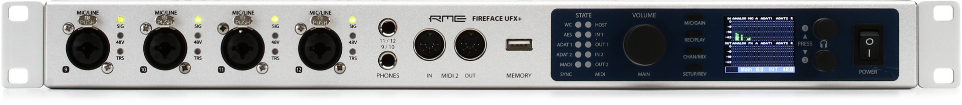 Interfaz de audio RME-Fireface-UFX-USB-3.0-Thunderbolt