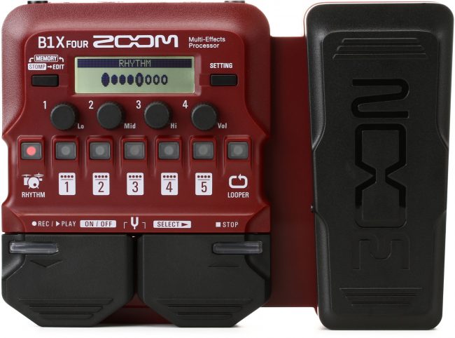 Zoom-B1X-FOUR-Bass-Multi-effects-Processor-with-Expression-Pedal