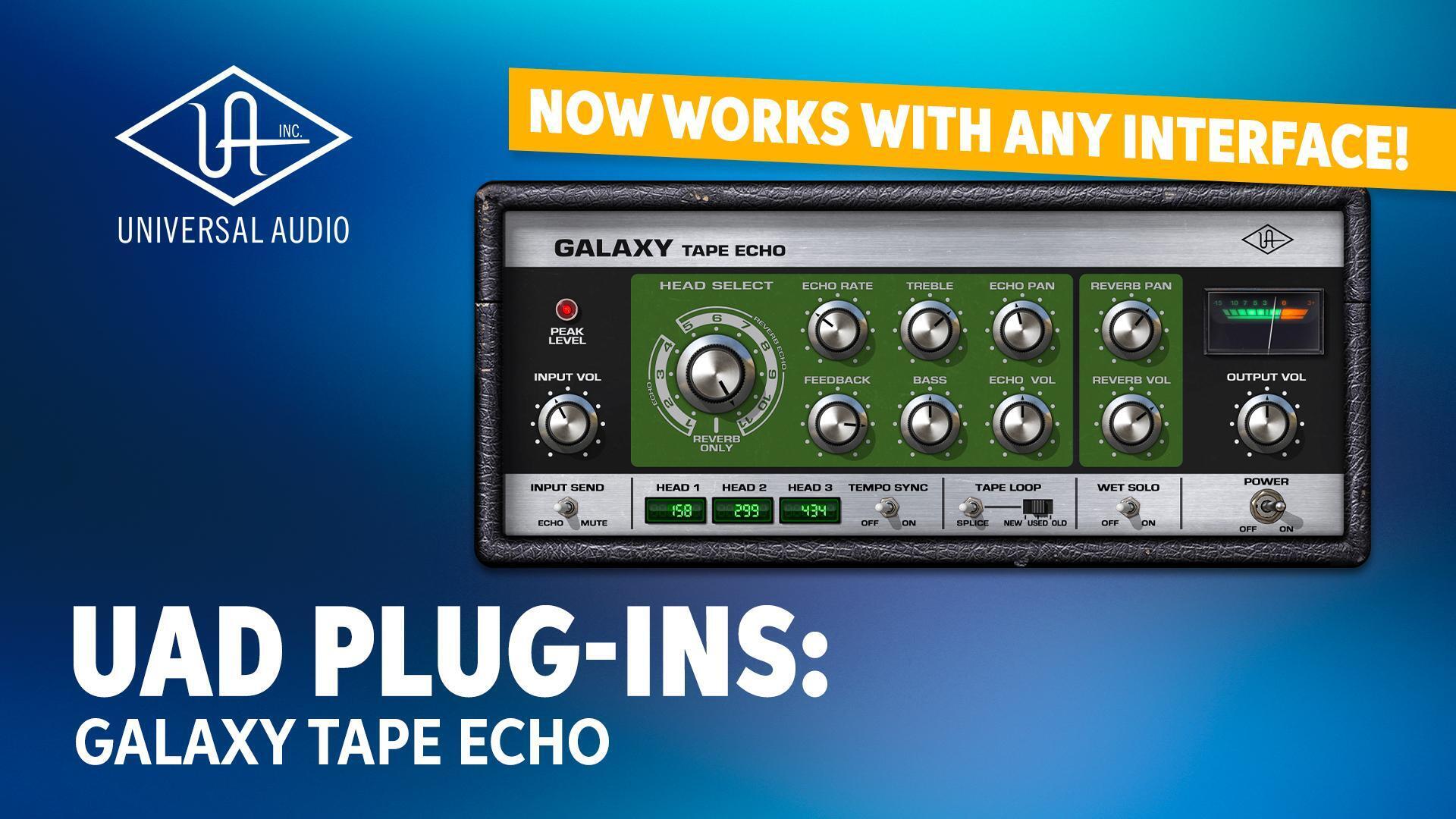Universal Audio UAD Galaxy Tape Echo PlugIn Demo