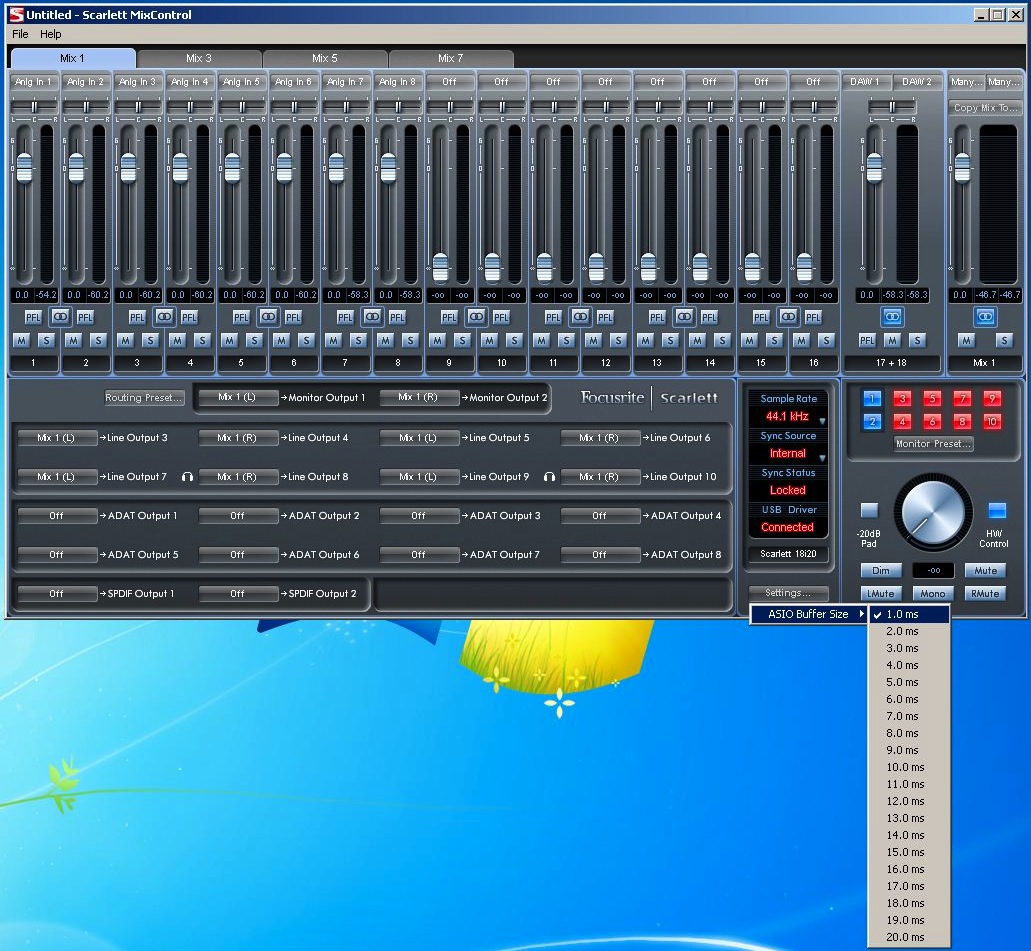 Why don't I have all the Hardware Buffer Size settings in Pro Tools with...