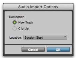 Import Audio Pro Tools