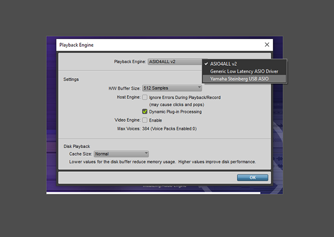 protools 12 playback engine says none