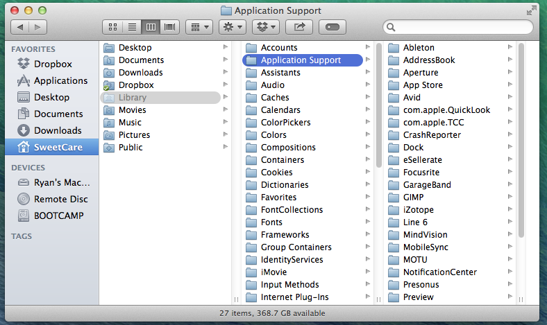 applications support mac
