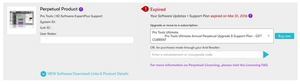 Register pro tools upgrade