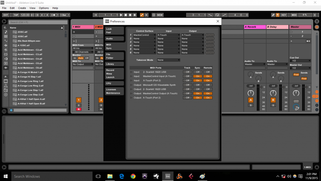 How do I set up my Behringer XTouch (and XTouch Compact) in Ableton