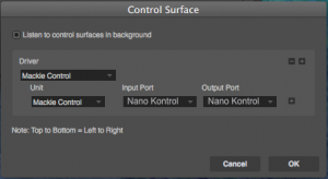DP Control Surface Setup MC