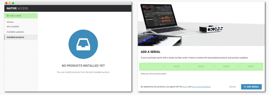 Installing GGD software in Native Access.