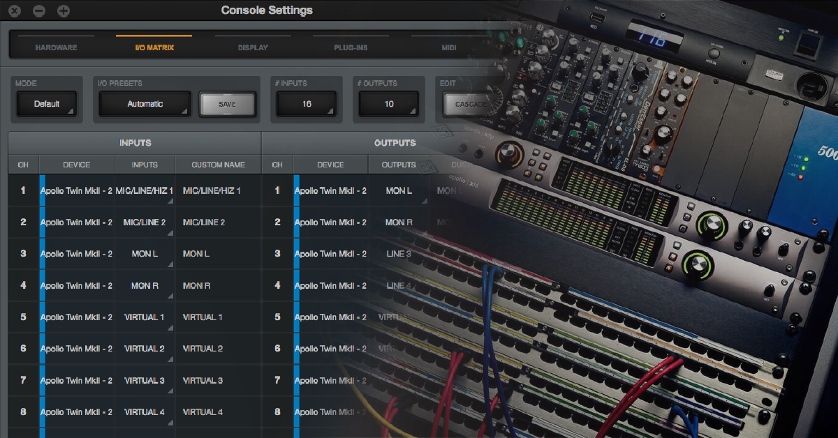 Universal Audio Dsp Chart