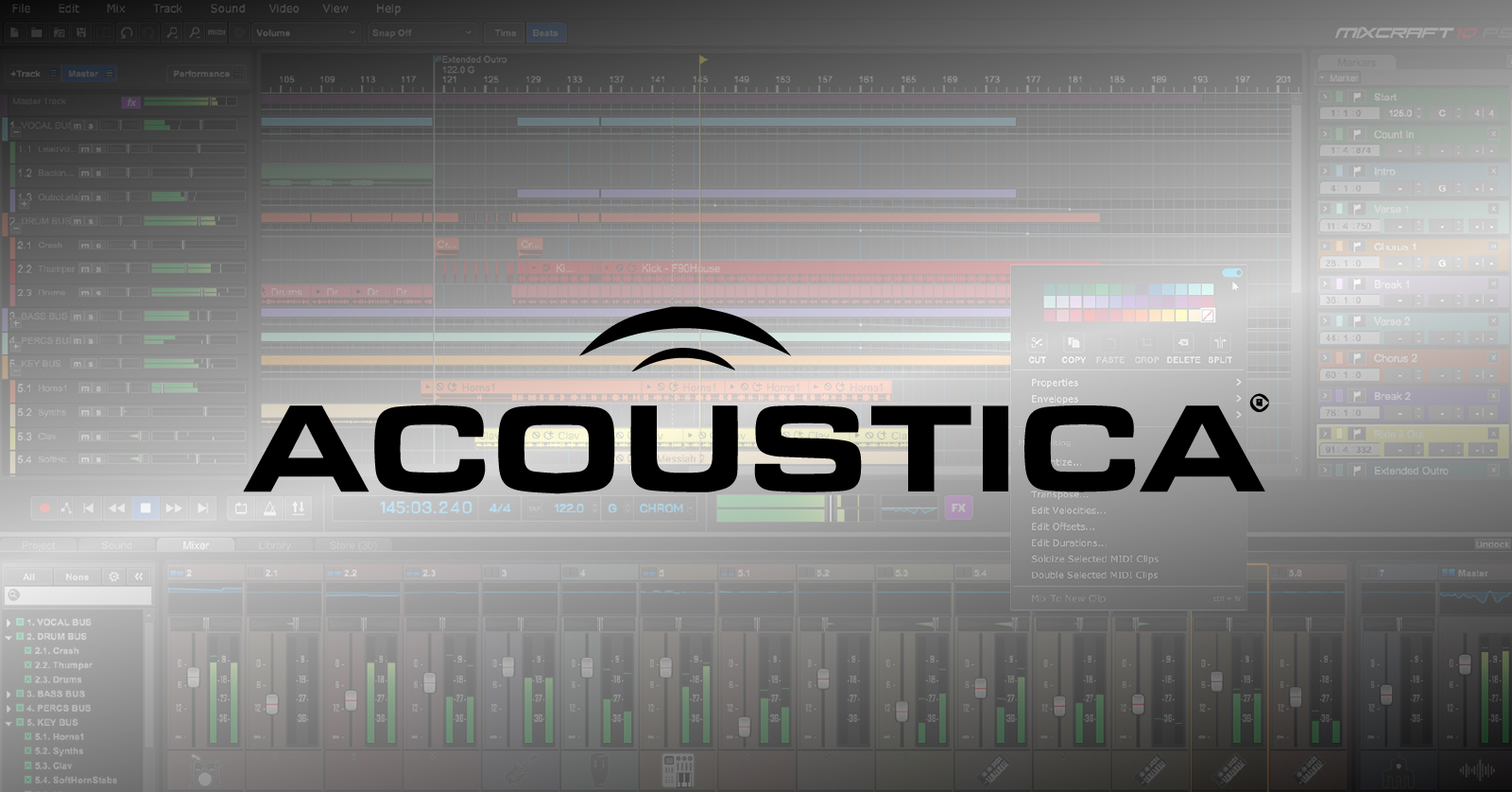 New Acoustica Mixcraft 10 Pro Studio Music Production Software for PC  (Download/Activation Card)