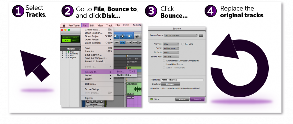 How to bounce files on Beat Detective