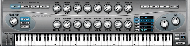 SS2 Piano and Effects Knobs