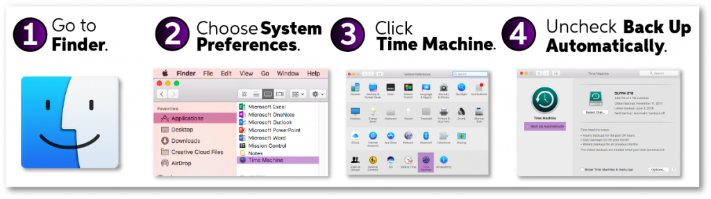 How to disable Time Machine