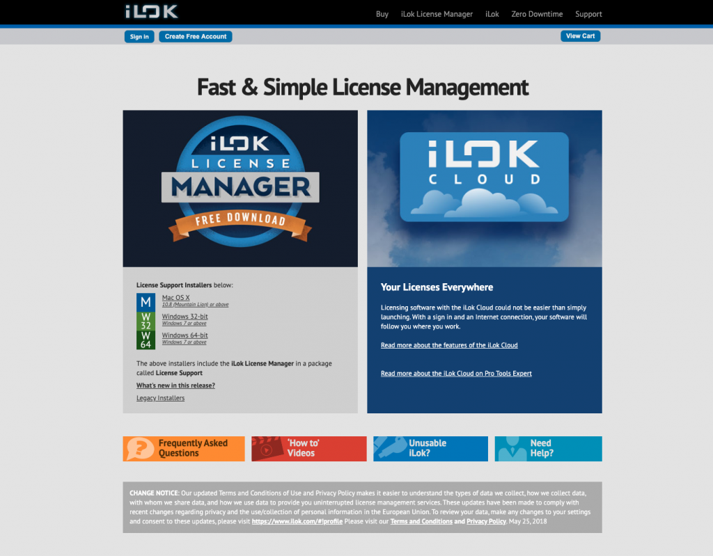 iLok Home Page