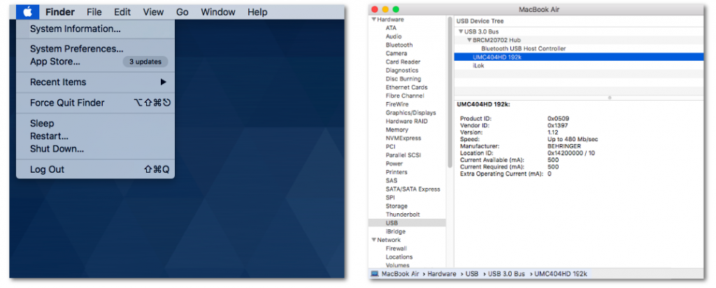 Interface detected on macOS