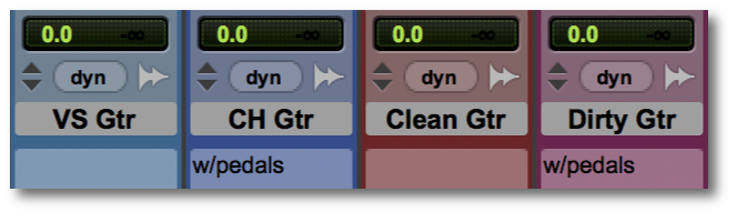 Pro Tools track names
