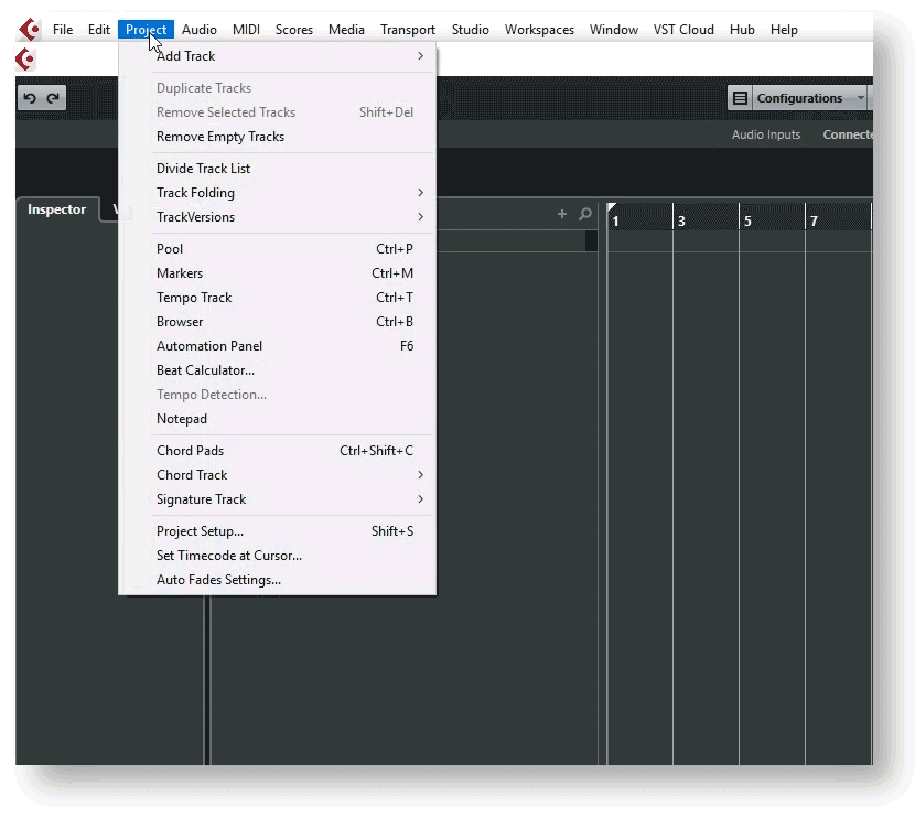 cubase instrument track to audio