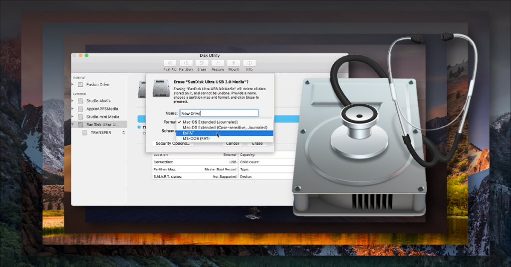 Format External Hard Drive Mac macOS Hero Image