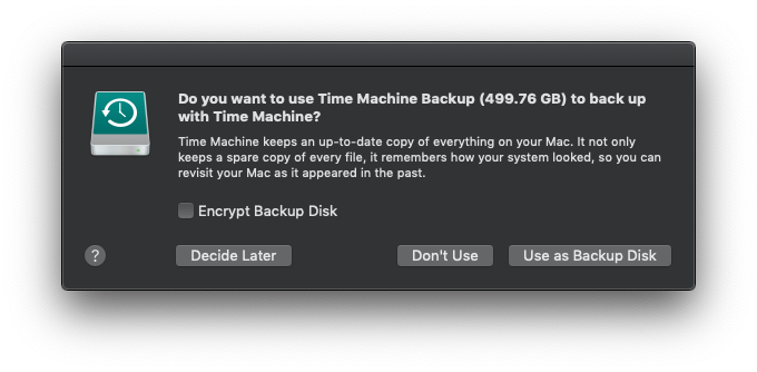 cant install update mac because disk is used for time machine backups