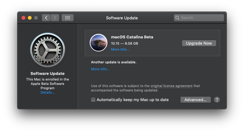 Os X 10.15 Update