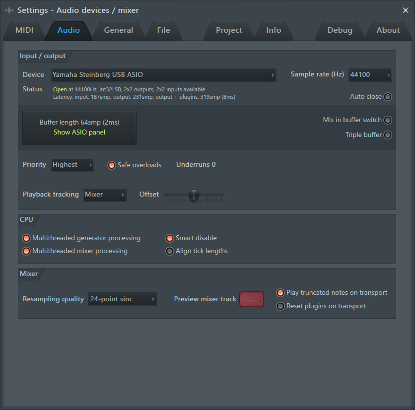 FL Studio Audio Settings