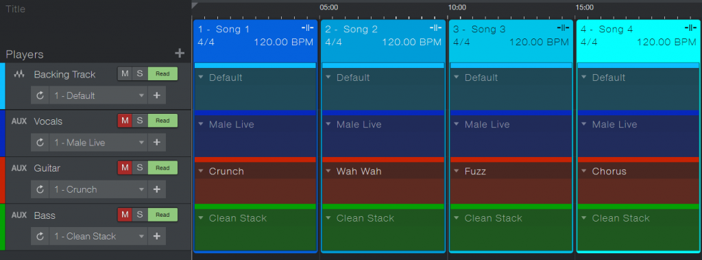 Studio One 5 Show Overview window