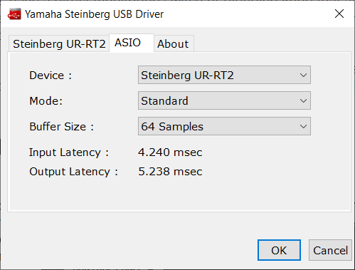 Steinberg gui samplerate
