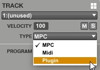 Select Plugin type