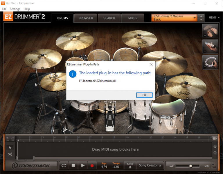 How do I find where my EZ Drummer 2 plugin is installed? Sweetwater