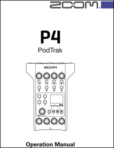 Zoom PodTrak P4 Quickstart Guide | Sweetwater