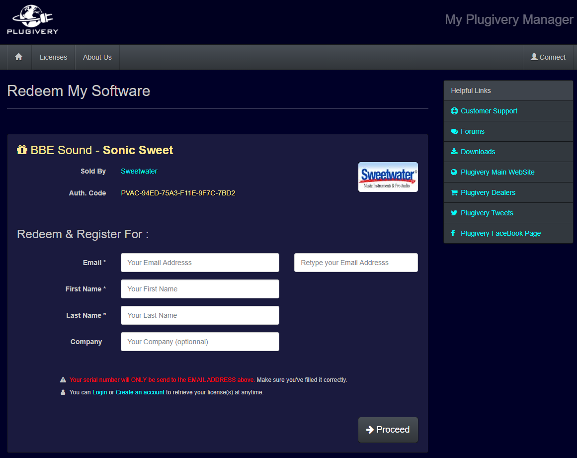 BBE Sound Software Activation Instructions Sweetwater