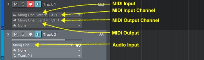 Studio One Track Settings