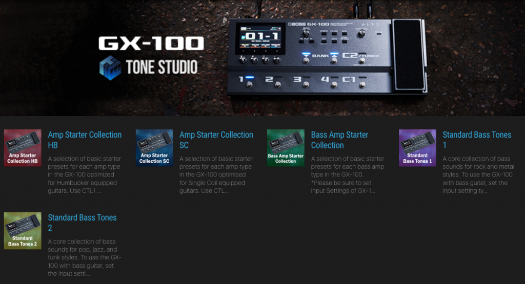 BOSS Tone Central and Tone Studio App Software | Sweetwater