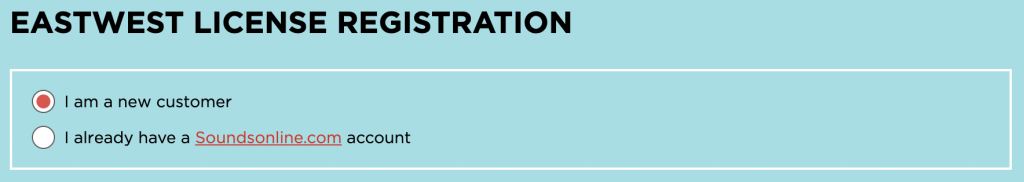 eastwest registration page