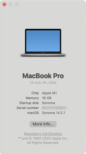 Apple silicon Sonoma About This Mac