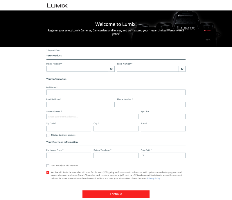 Panasonic Camera Warranty Registration Guide Sweetwater