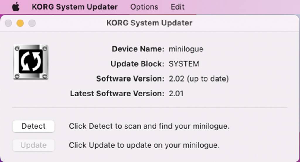 Korg System Updater