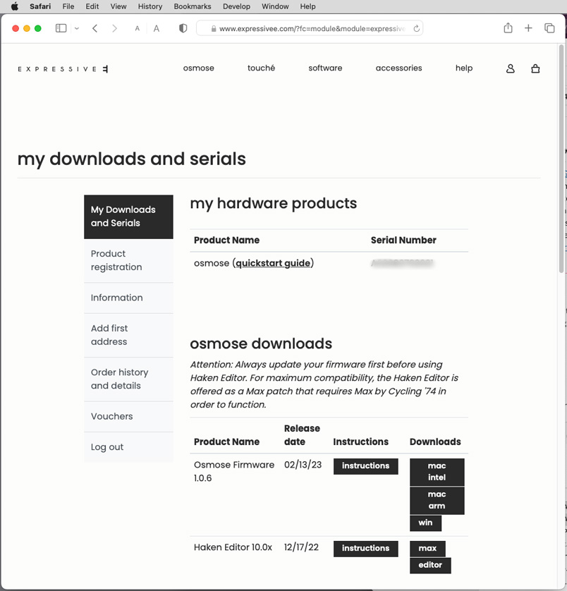 Osmose Downloads Page