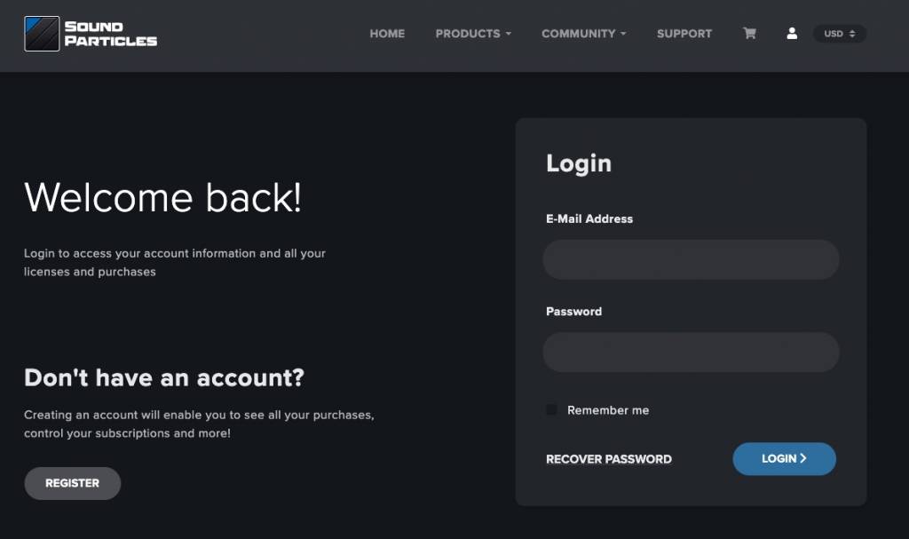 Sound Particles Account