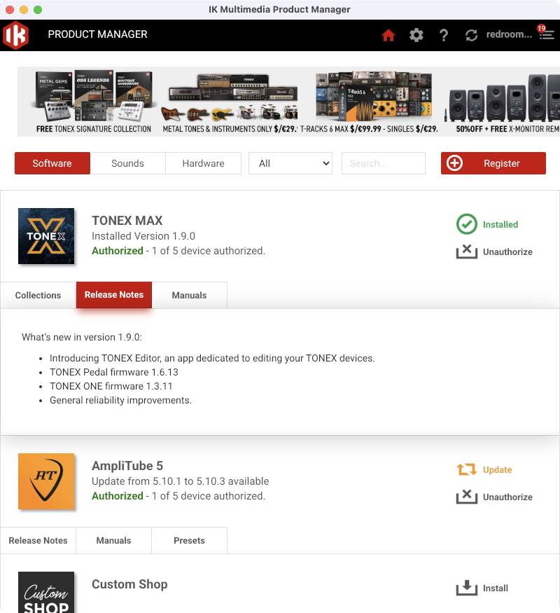 IK Multimedia TONEX ONE Firmware Update | Sweetwater