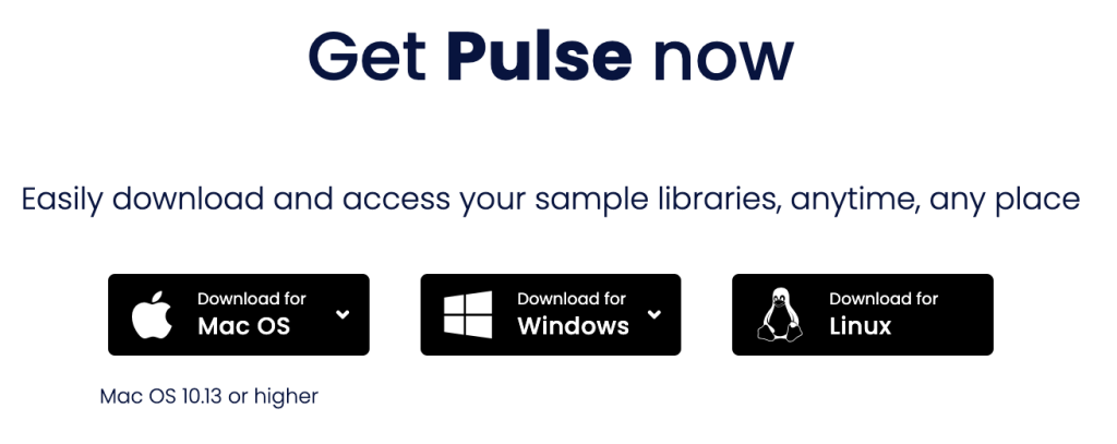 Pulse download page